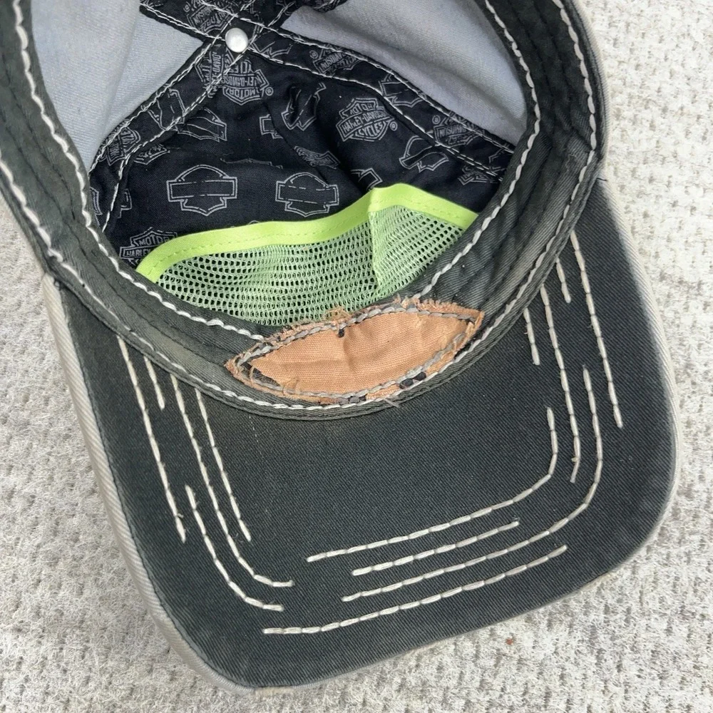 Harley Davidson Dad Hat‎ Cap Strap Back Bahamas Distressed Frayed Worn Adult